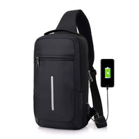 Anti-theft USB charging chest bag- Dark Gray (Fast U.S. Shipping!)