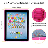 Baby Learning Tablet Educational Mini Pads Toys Touch Learn Toddler Tablet For ABC Numbers Words Gift For Boys Girls Aged 1-6 Year Old Kids