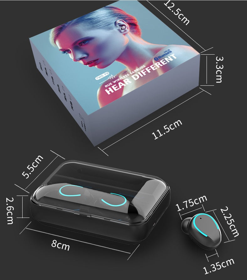 Wireless Hi-Fi Earbuds • Noise Reduction + LED Display Case