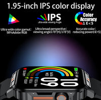 1.95-inch IPS color display of Lynda Kay’s ATL Edition smartwatch showing bright, wide-angle screen.