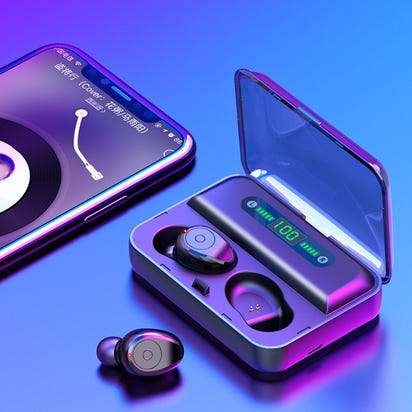 Wireless Hi-Fi Earbuds • Noise Reduction + LED Display Case