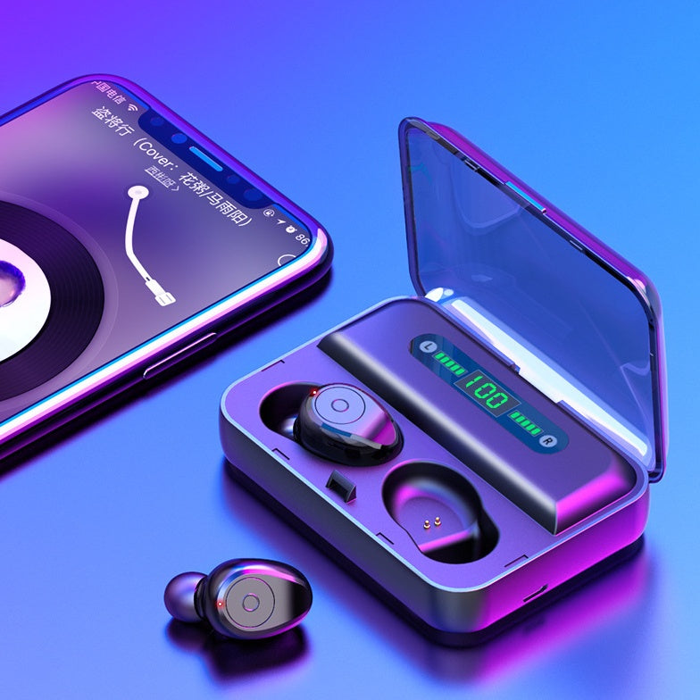 Wireless Hi-Fi Earbuds • Noise Reduction + LED Display Case