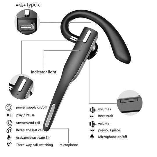 Smartwatch + Trucker Wireless Bluetooth Headset Bundle/ Fitness & Hands-Free Tech Set