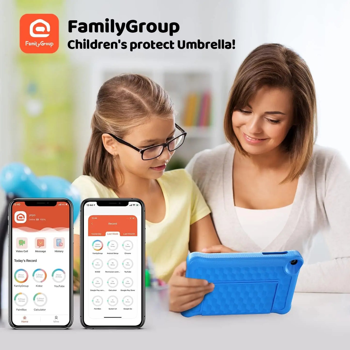 7-inch Android kids tablet with colorful display and parental controls