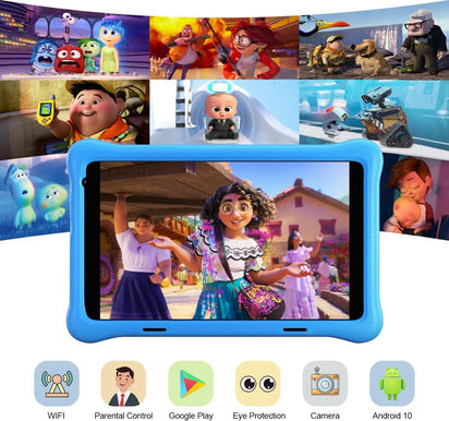 Blue Kids educational tablet full feature chart