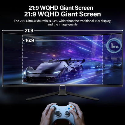 34” UltraWide Curved Gaming Monitor – 165Hz, WQHD, 1ms Response