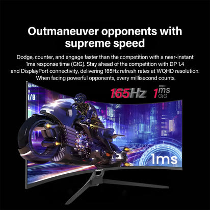 34” UltraWide Curved Gaming Monitor – 165Hz, WQHD, 1ms Response