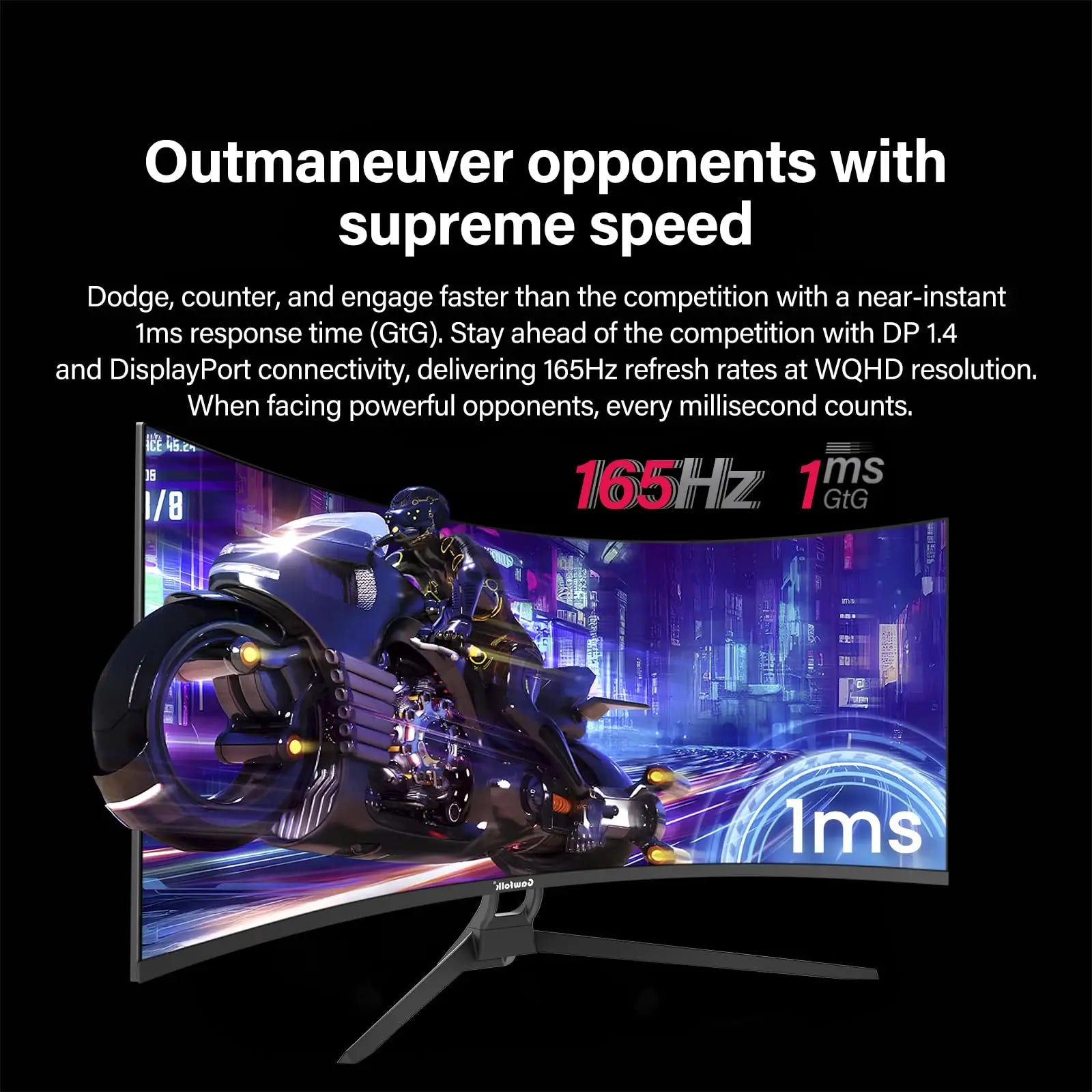34” UltraWide Curved Gaming Monitor – 165Hz, WQHD, 1ms Response