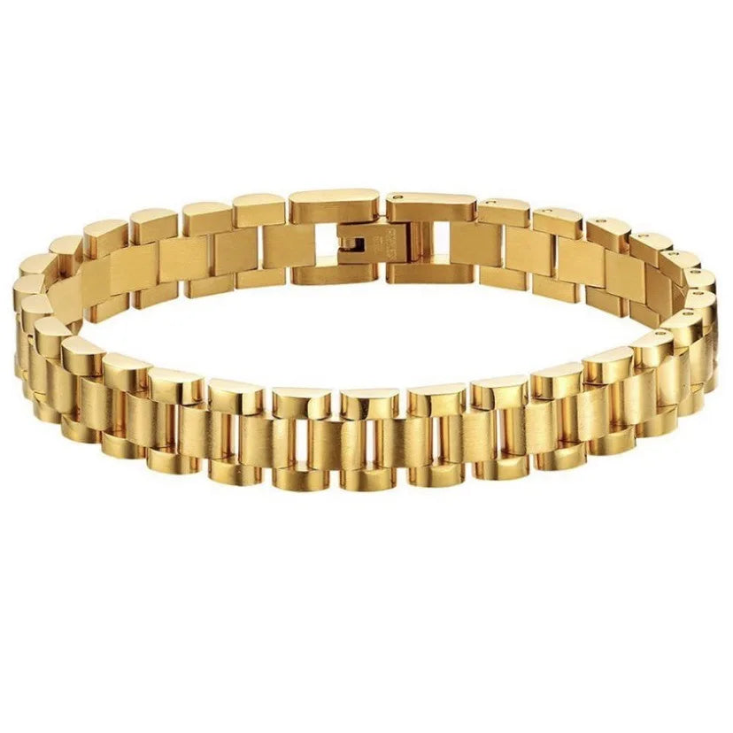 18K gold-plated stainless steel link bracelet