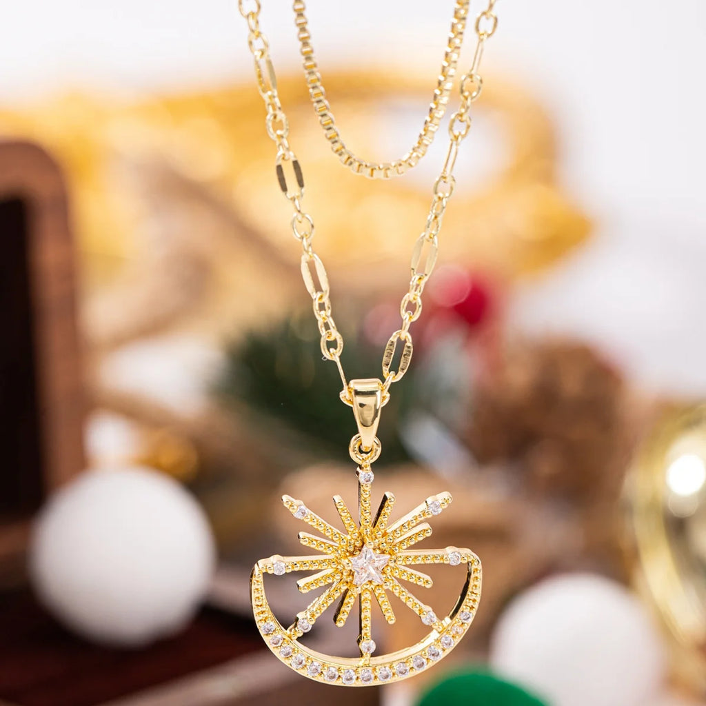 Golden Sun Layered Necklace ✨