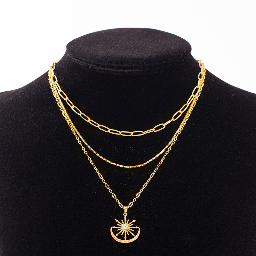 Golden Sun Layered Necklace ✨