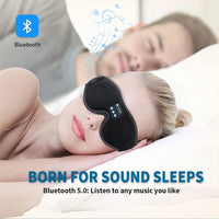 Bluetooth 3D Sleep Headphones Eye Mask – Wireless Music, HD Sound, Comfortable Sleep Mask