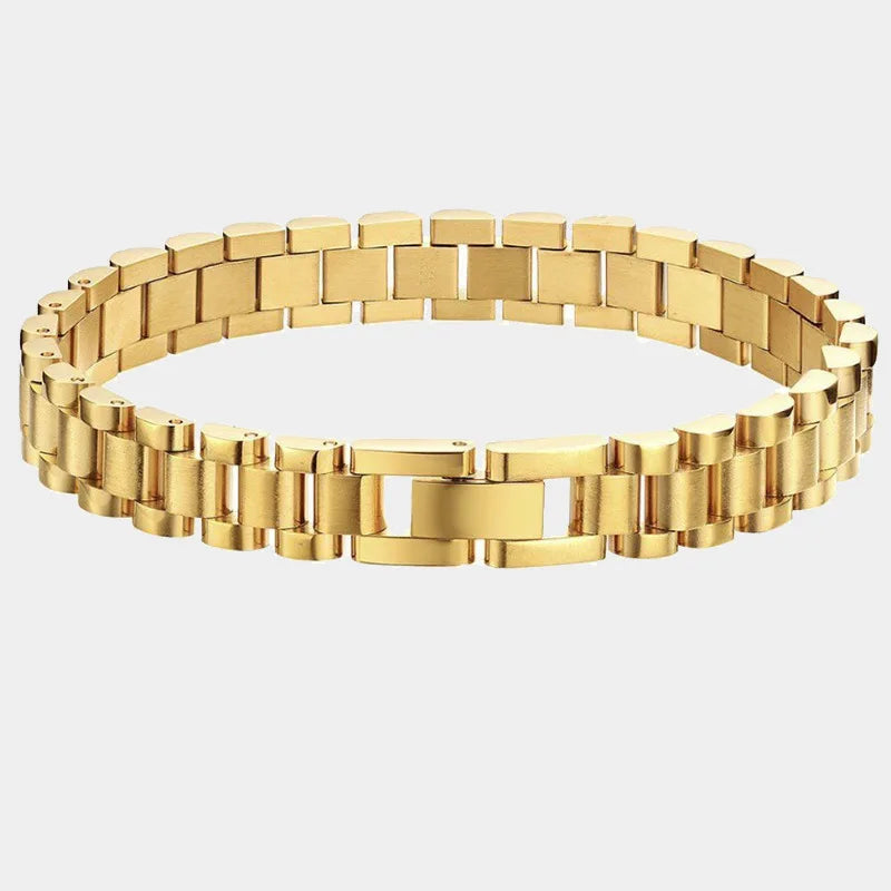 18K gold-plated stainless steel link bracelet