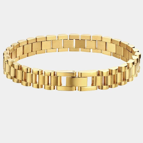 18K gold-plated stainless steel link bracelet