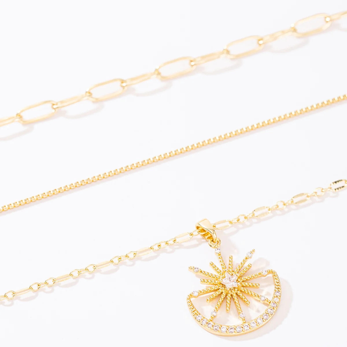 Golden Sun Layered Necklace ✨