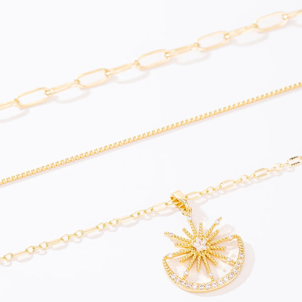 Golden Sun Layered Necklace ✨