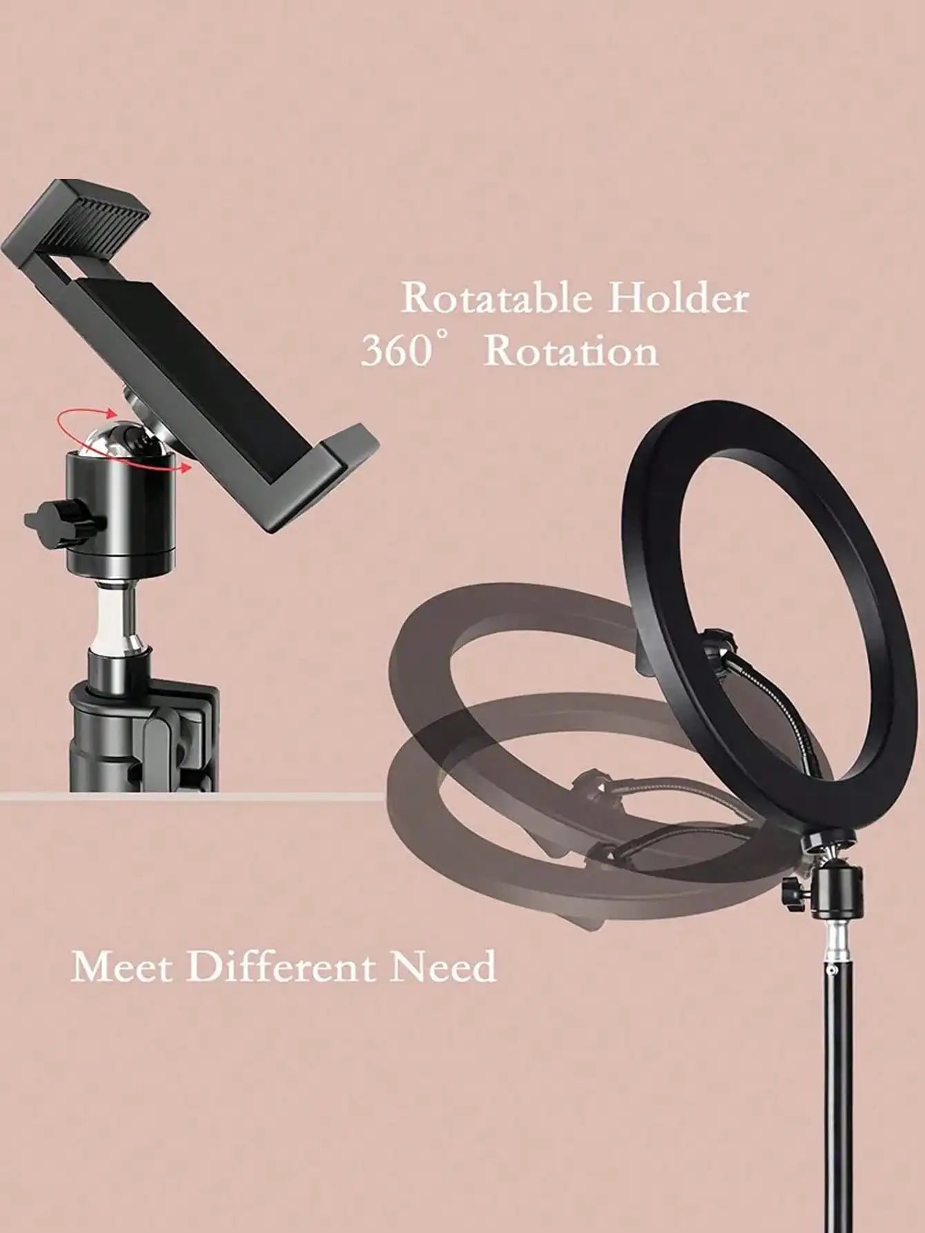 Rotatable holder with 360-degree rotation feature on a beige background