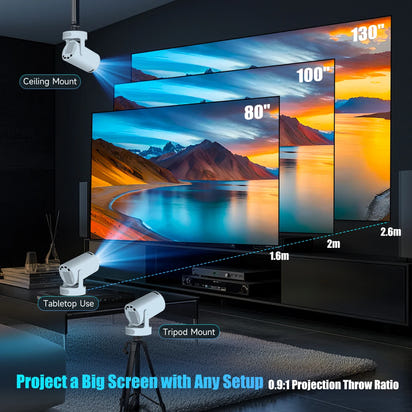 HY300 Pro Smart Mini Projector – 4K Support, Android 11, WiFi & Bluetooth | Home Theater, Movies & Gaming