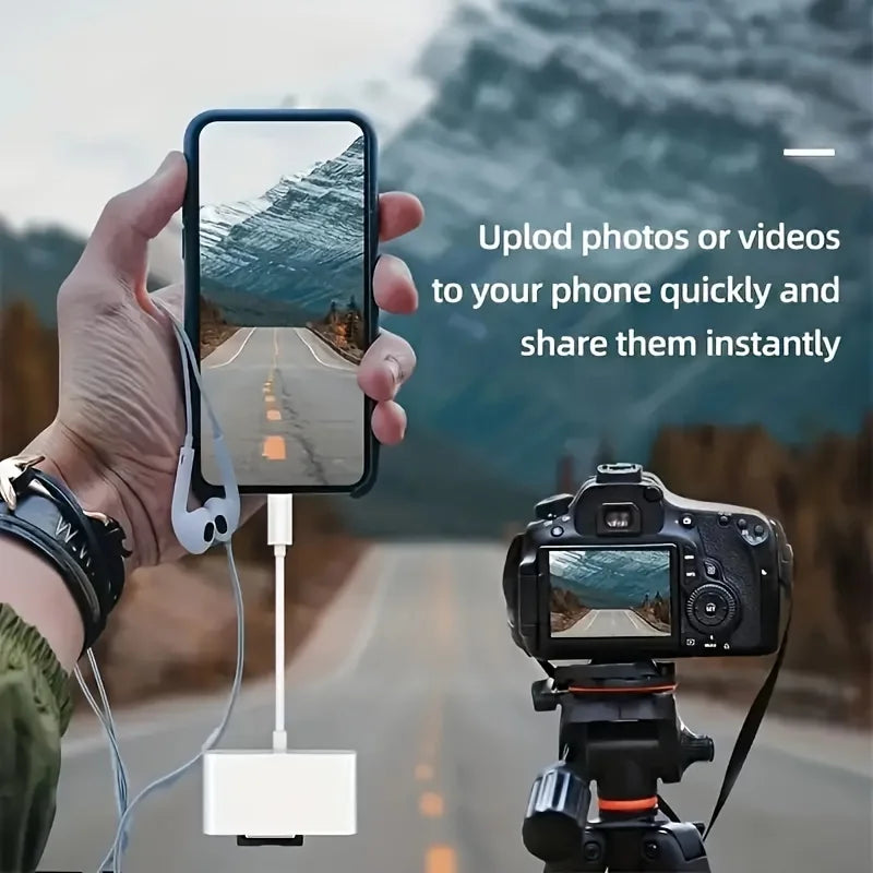 Portable fast-transfer card reader for photographers