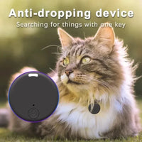 “Bluetooth GPS tracker attached to pet collar or bag for anti-lost tracking.”