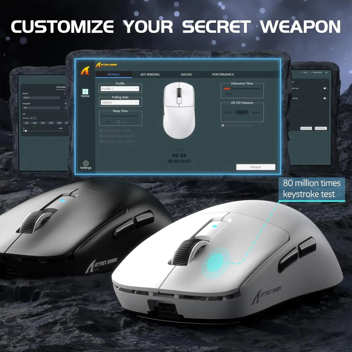 Attack Shark R6 Wireless RGB Gaming Mouse – PAW3950 Ultralight Precision Sensor