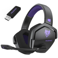 Black dual-mode gaming headset with built-in microphone and soft padding.