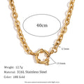 18K gold-plated stainless steel chain necklace