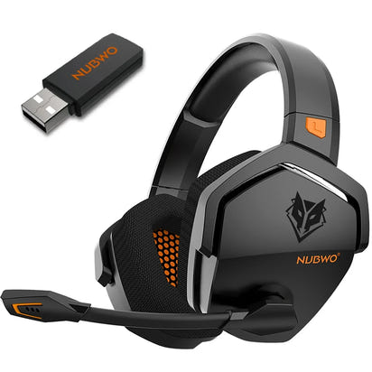 Black dual-mode gaming headset with built-in microphone and soft padding.