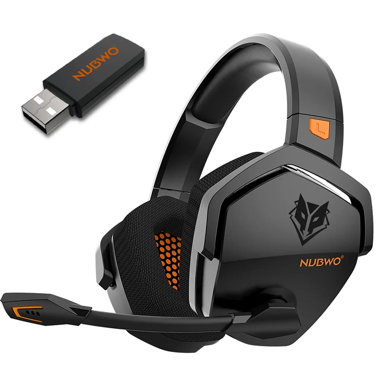 Black dual-mode gaming headset with built-in microphone and soft padding.