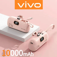 VIVO Capsule Power Bank – 30000mAh Fast-Charge Portable Mini Charger with Digital LED Display
