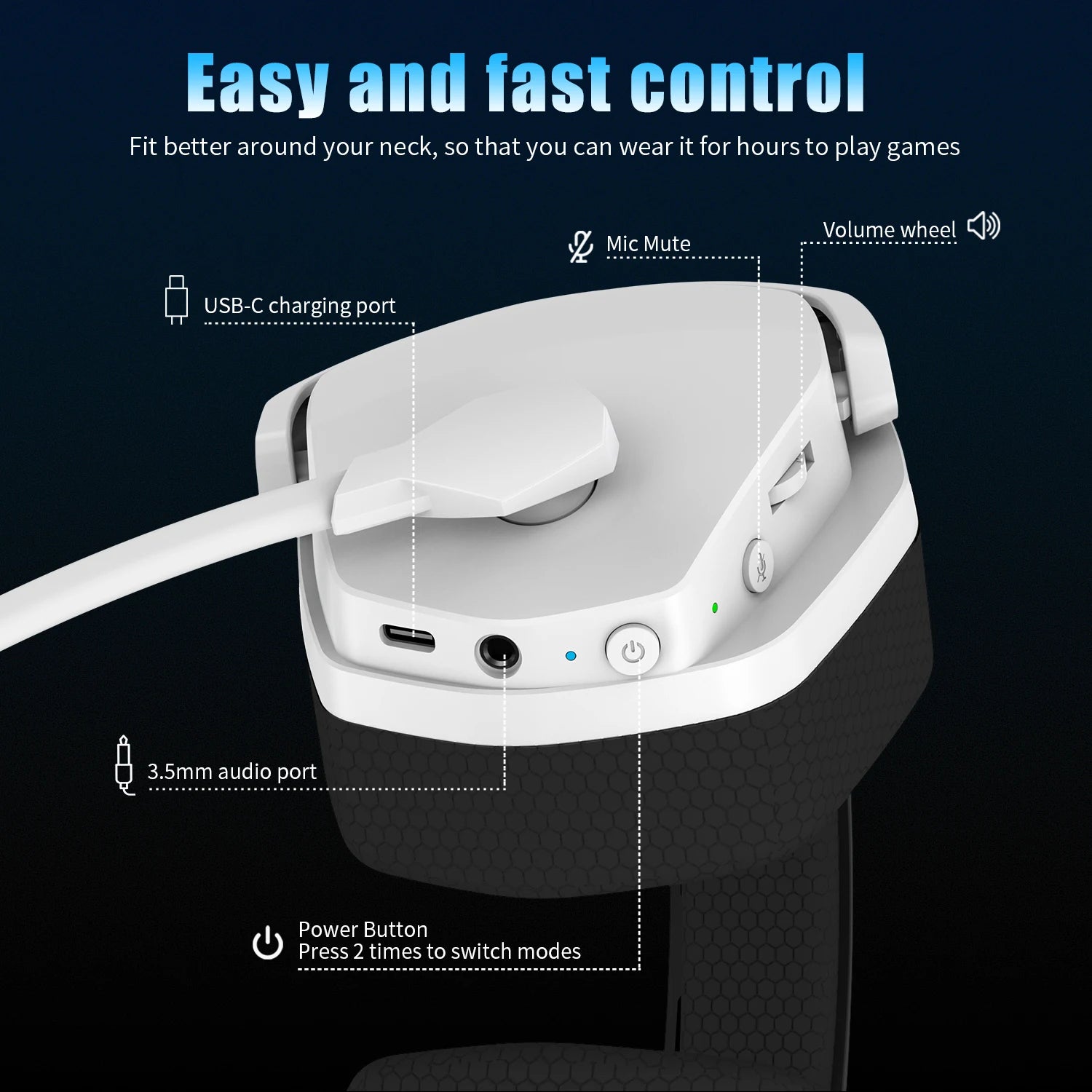 NUBWO G06 2.4G Dual Wireless Gaming Headset – 5ms Low Latency, 7.1 Surround Sound, Noise Cancelling Mic