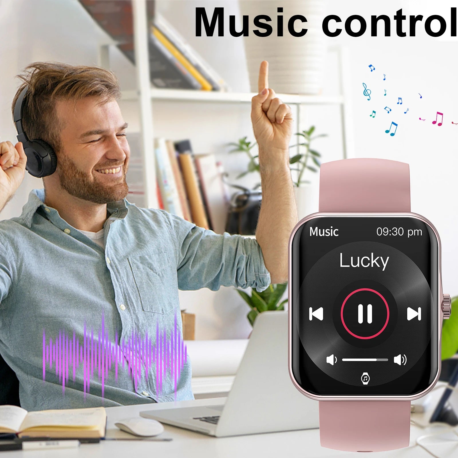 1.83” Bluetooth Smartwatch – Call, Fitness Tracking, Custom Wallpaper + Sports Modes