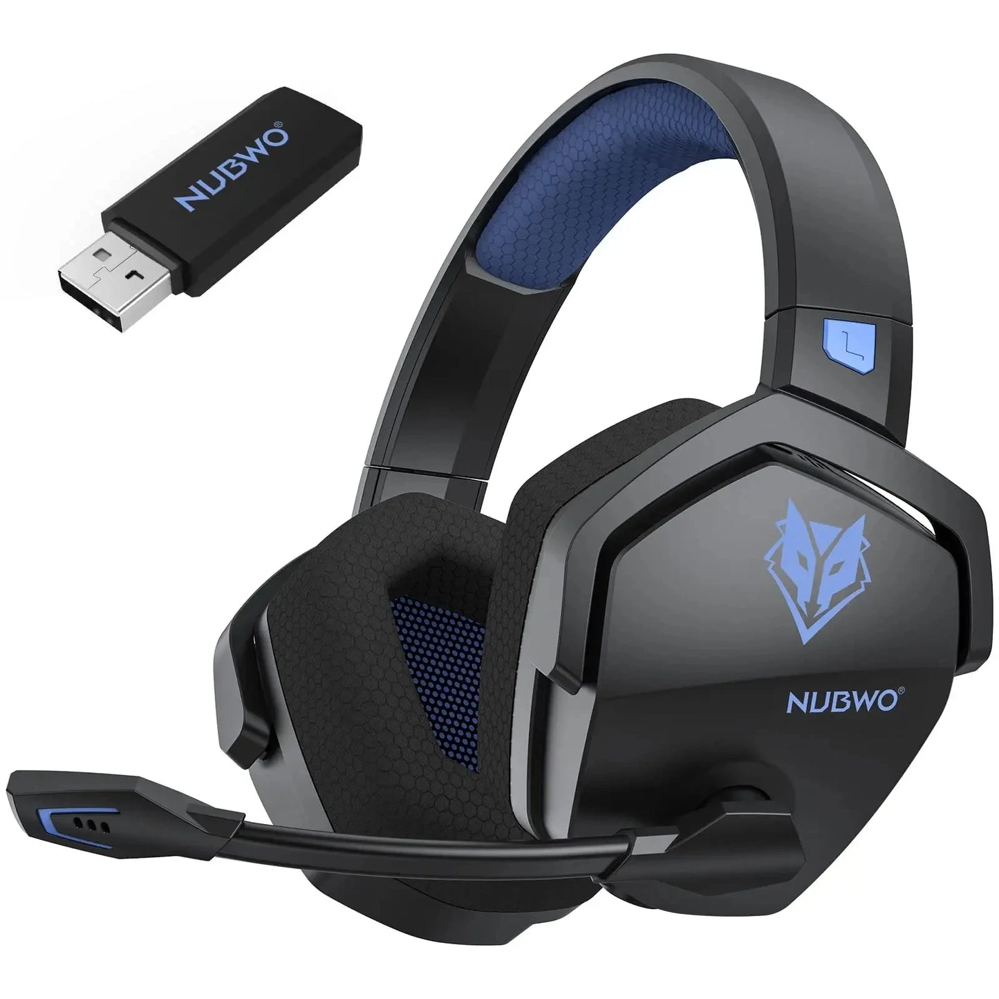 Black dual-mode gaming headset with built-in microphone and soft padding.