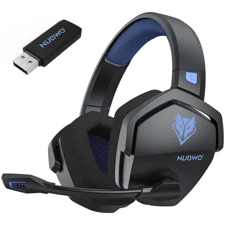 Black dual-mode gaming headset with built-in microphone and soft padding.