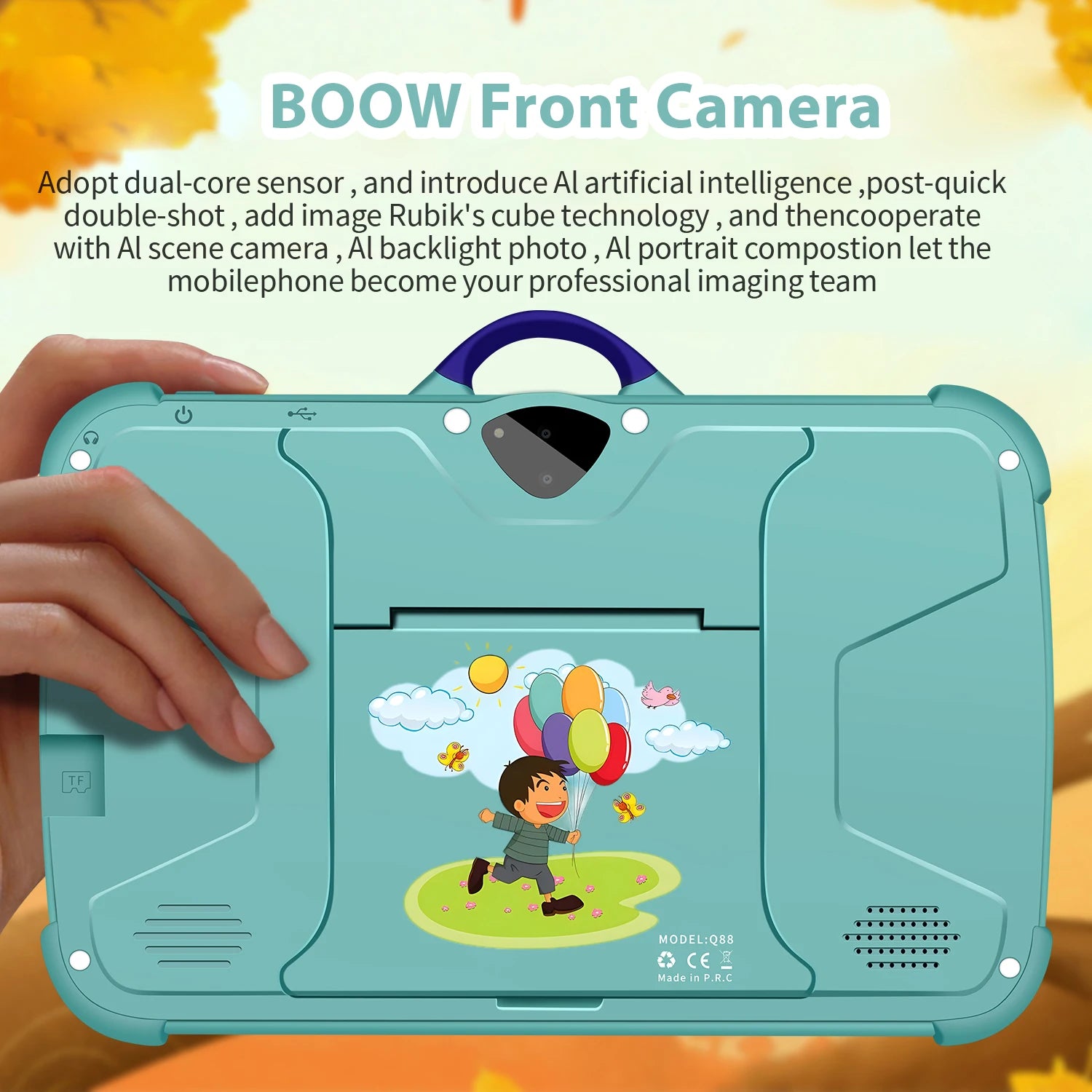 Adopt dual-core sensor and BOOW Front Camera introduce AI artificial intelligence.