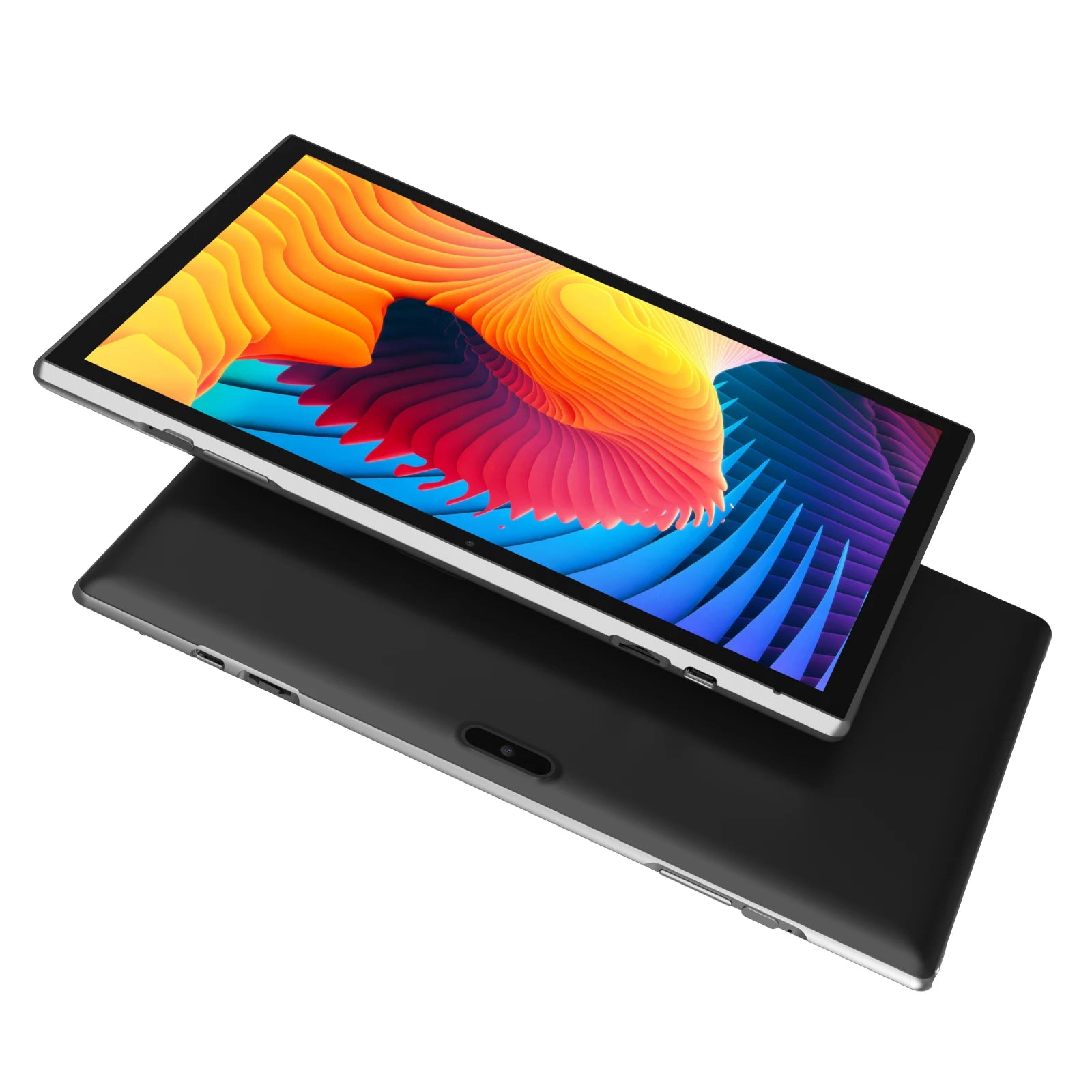 Smartphone with a colorful display on a white background