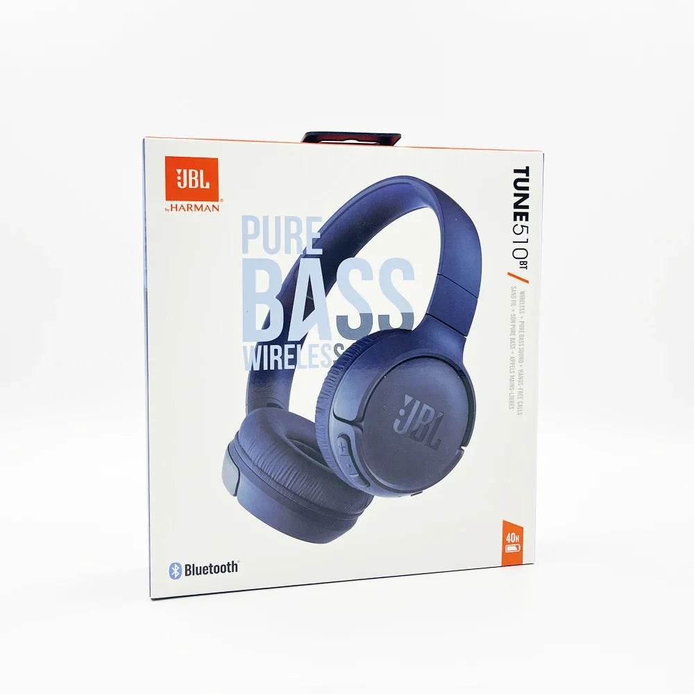 JBL Tune 510BT Wireless Headphones – Pure Bass Sound, Foldable Design & Long Battery Life