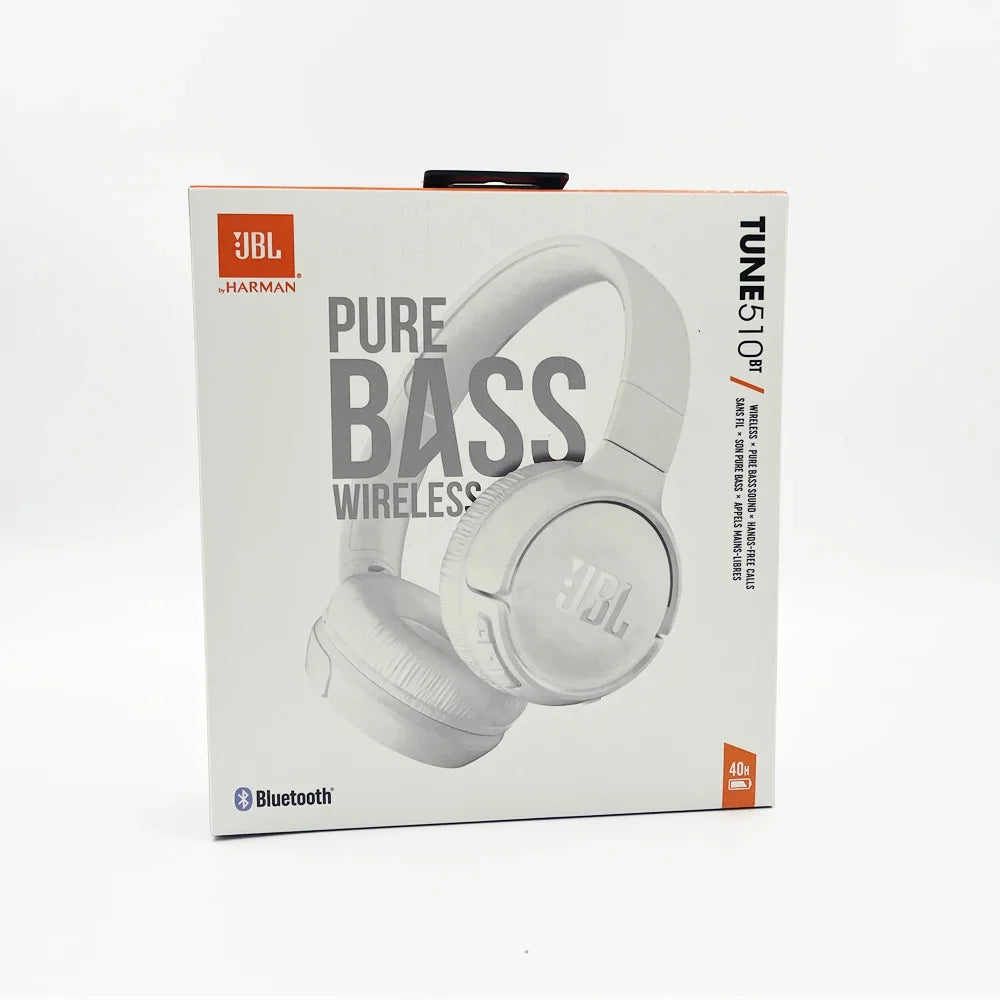 JBL Tune 510BT Wireless Headphones – Pure Bass Sound, Foldable Design & Long Battery Life