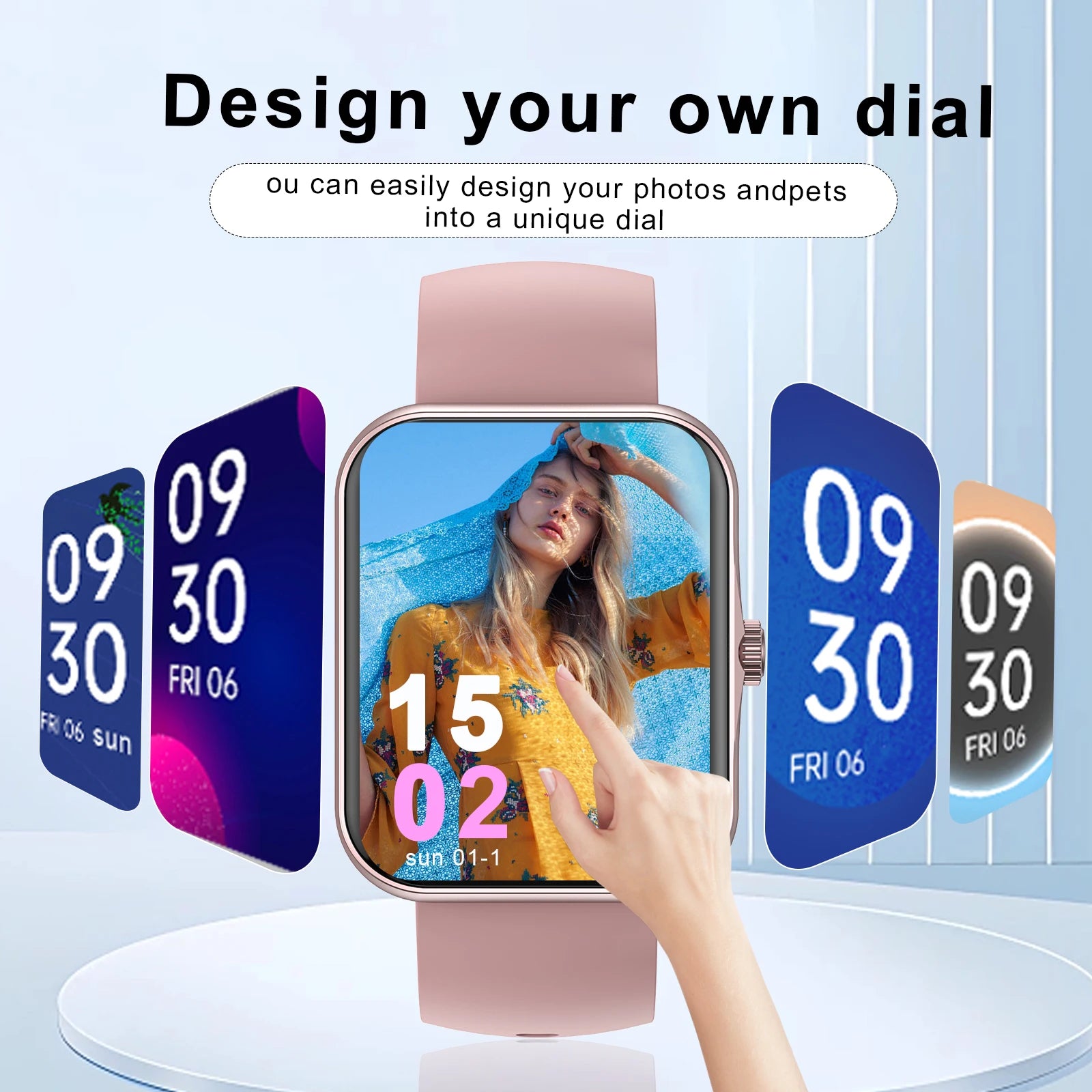 1.83” Bluetooth Smartwatch – Call, Fitness Tracking, Custom Wallpaper + Sports Modes