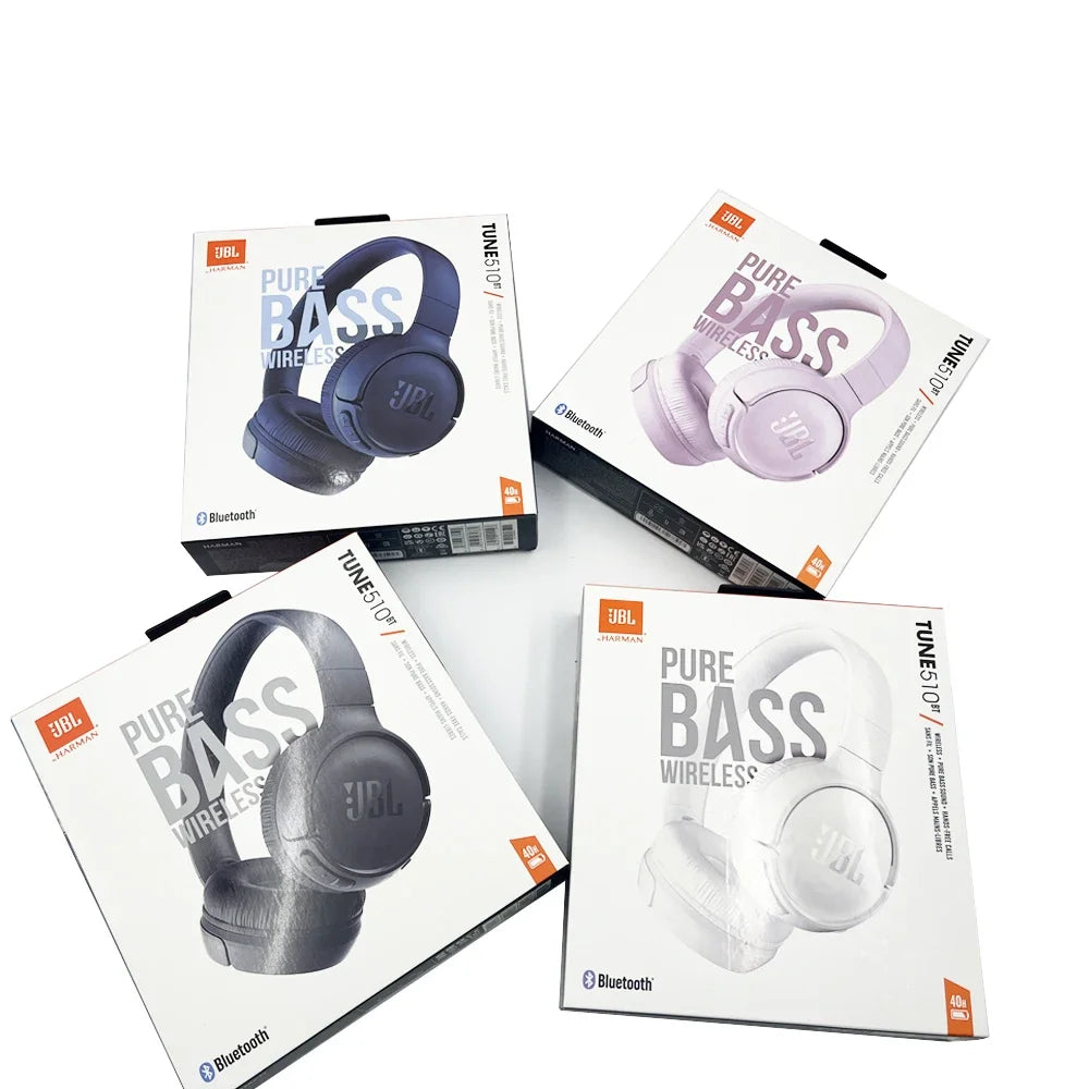 JBL Tune 510BT Wireless Headphones – Pure Bass Sound, Foldable Design & Long Battery Life
