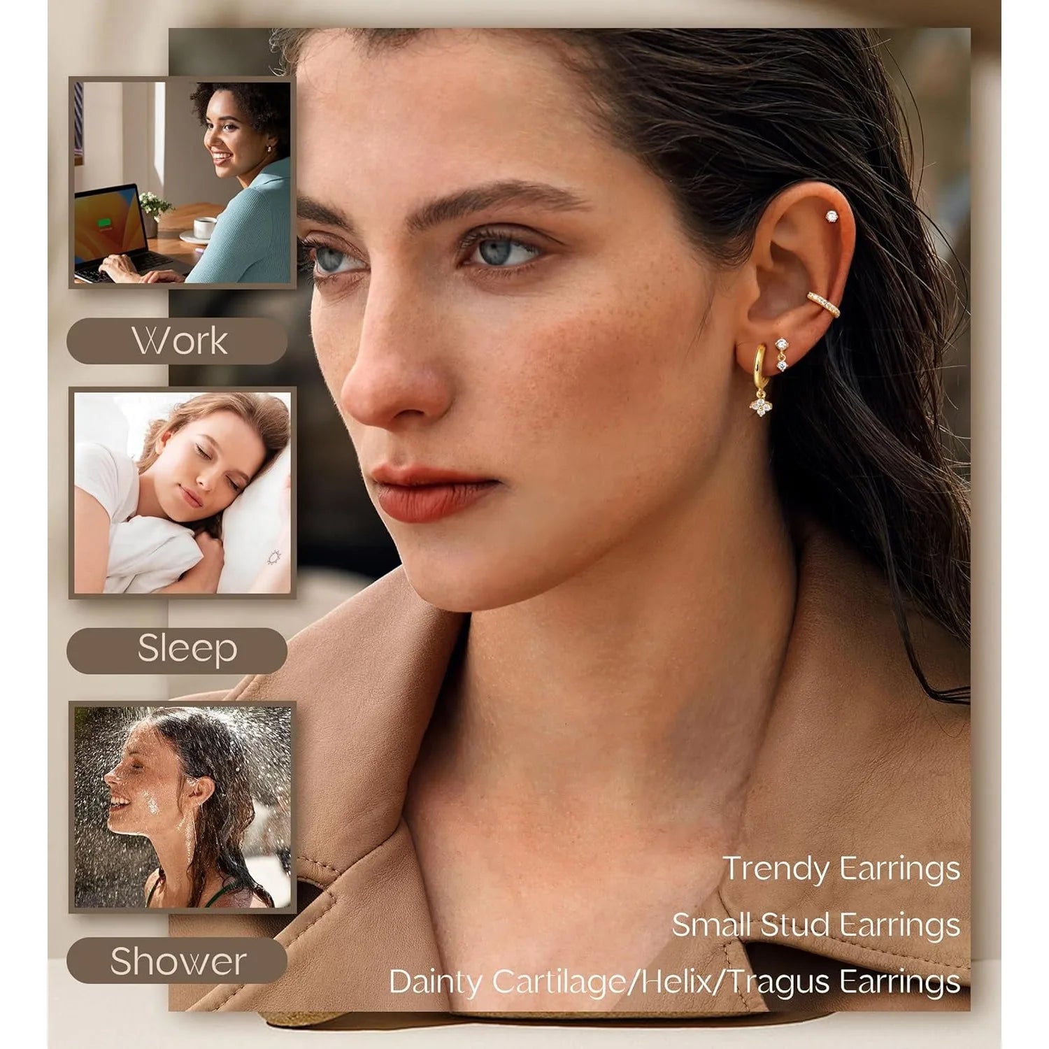 Lynda Kay’s Dainty Stainless Steel Stud Earrings