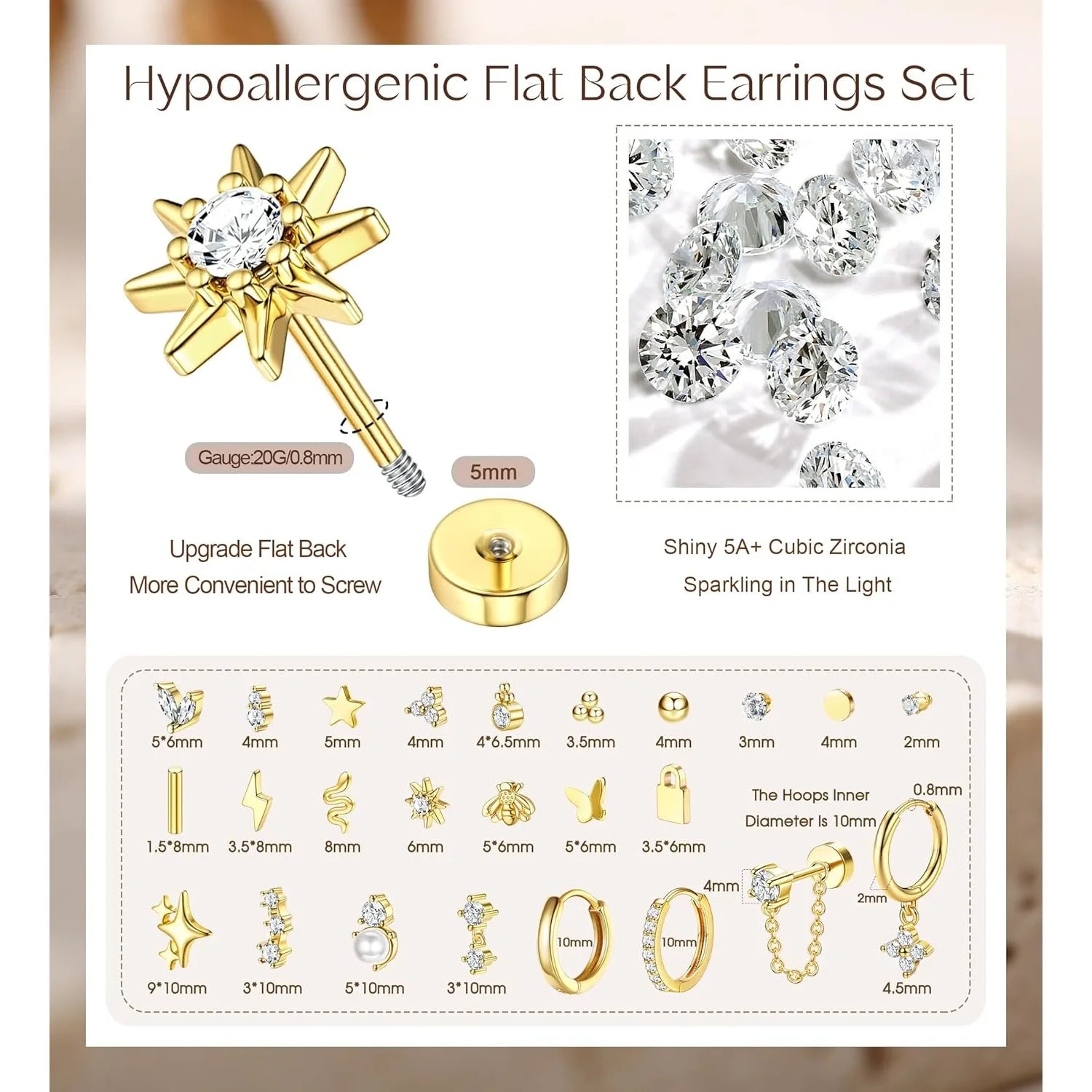 Lynda Kay’s Dainty Stainless Steel Stud Earrings