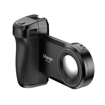 Black digital camera with Ulanzi branding on a white background