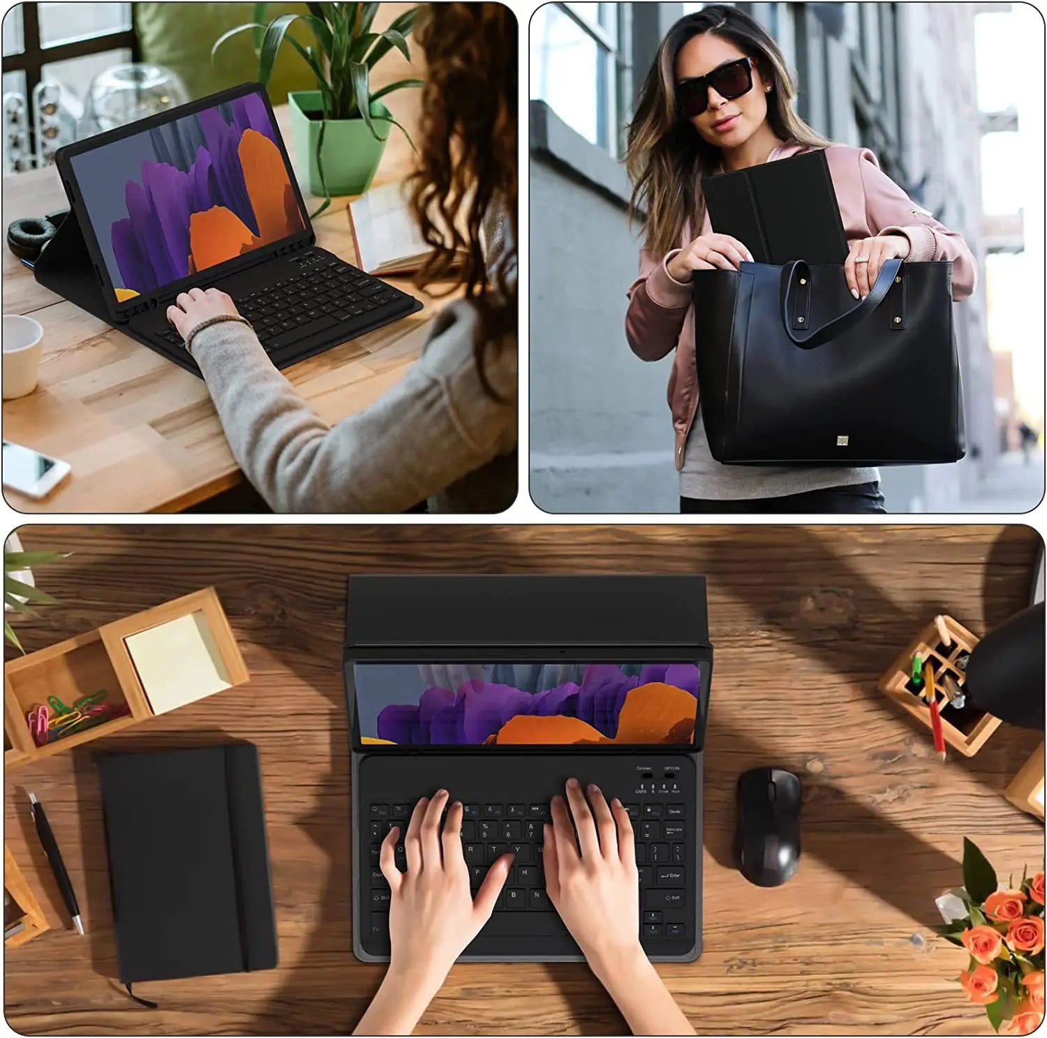 Magnetic iPad Keyboard Case with Touchpad – Slim, Wireless & Multi-Angle Stand