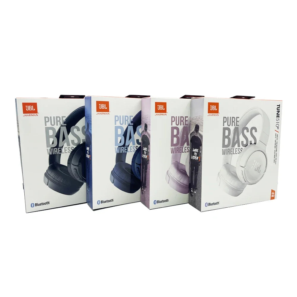 Wireless JBL Tune 510BT headphones displayed beside retail packaging – Lynda Kay’s Shop