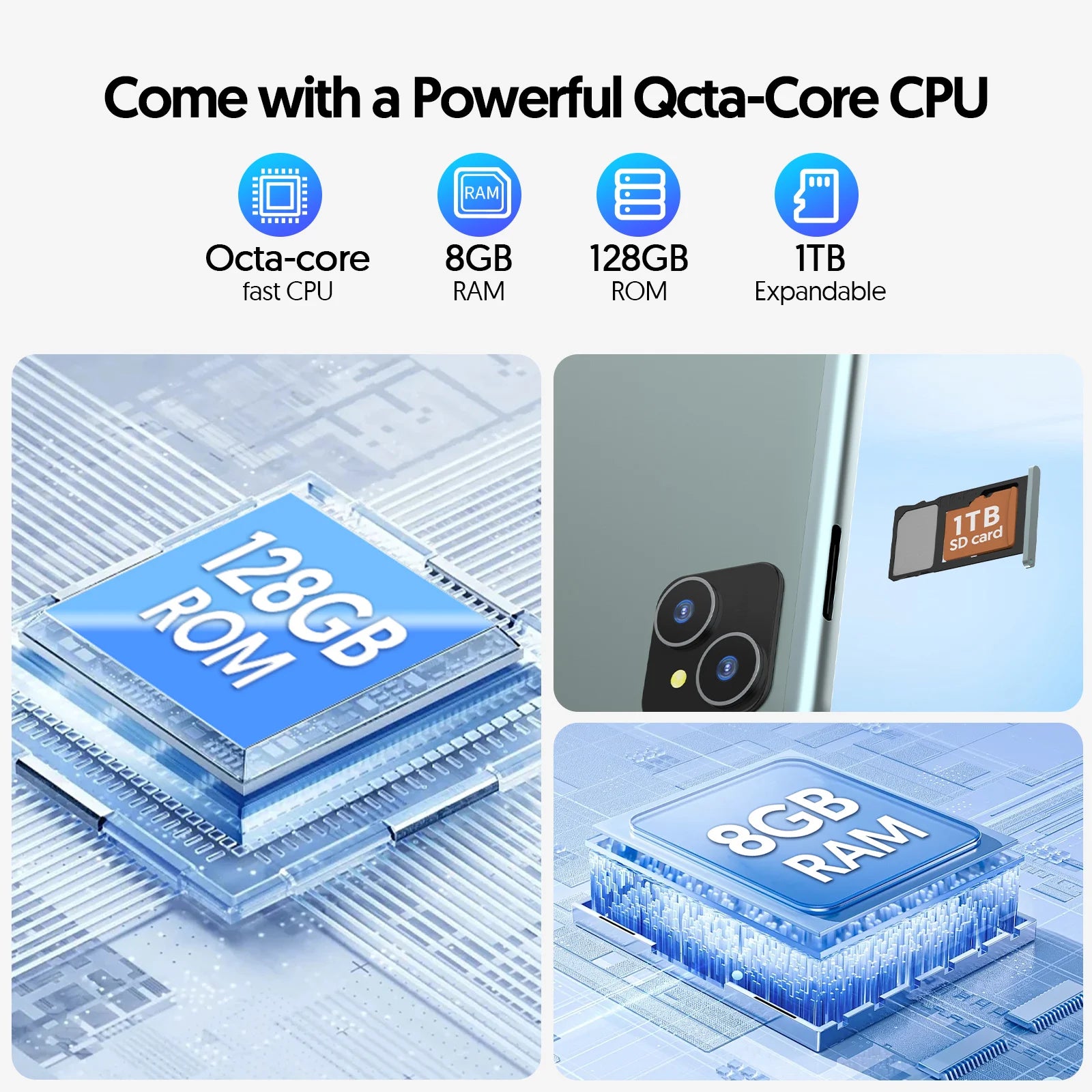 " Powerful Qcta-Core CPU "