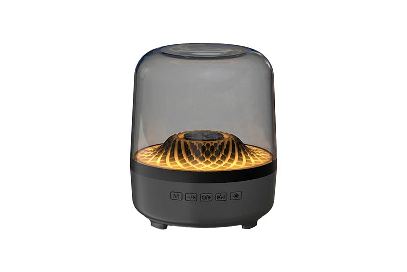 Decorative lamp with glowing interior on a white background, featuring the HLXZK brand.