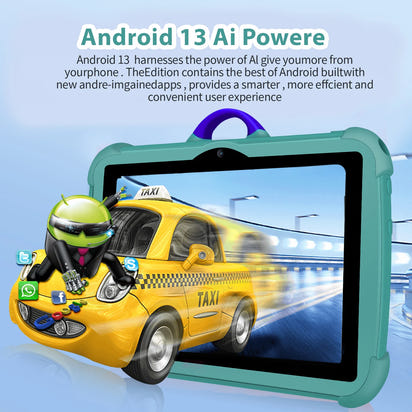 Kids 7-Inch Android Tablet – Shockproof Case, Learning Apps, Parental Controls