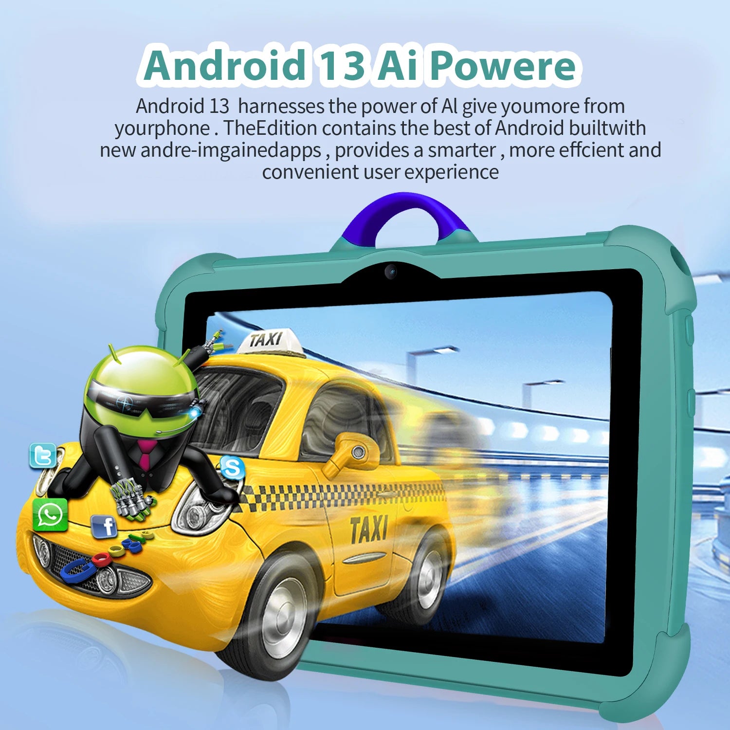 “Children using android tablet with durable case”