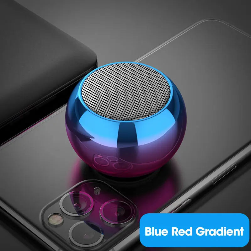 Metallic mini orb Bluetooth speakers in multiple color options
